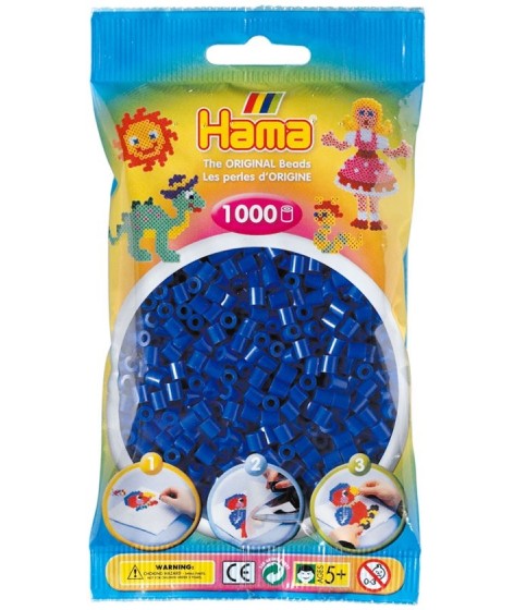 Hama Strijkkralen 0008 donkerblauw 1000 stuks